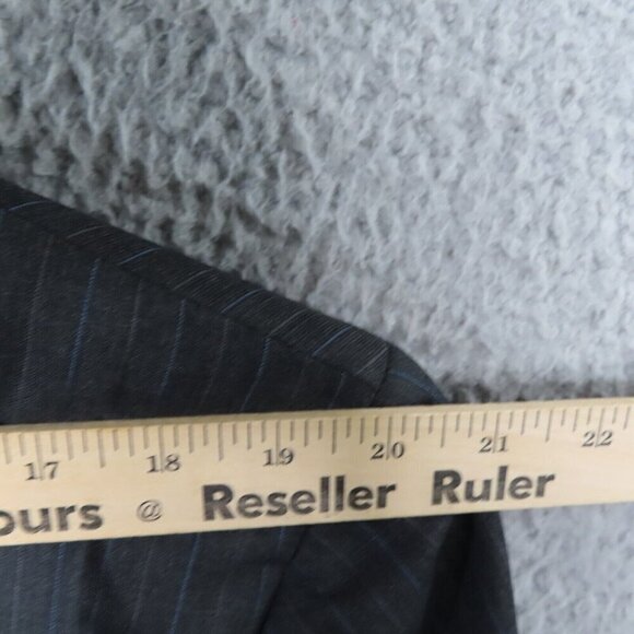 Coppley Ermenegildo Zegna Cloth Custom Blazer Jacket Sports Coat 46L Gray Stripe - Picture 13 of 14